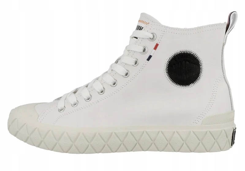 Boty Palladium Palla Ace MID Leather 77174-100-M bílé kožené 44