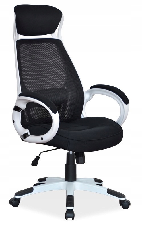 Fotel Gamingowy Obrotowy Tilt Z Siatką 130 Kg Szaro-Czarny Q-409 Signa