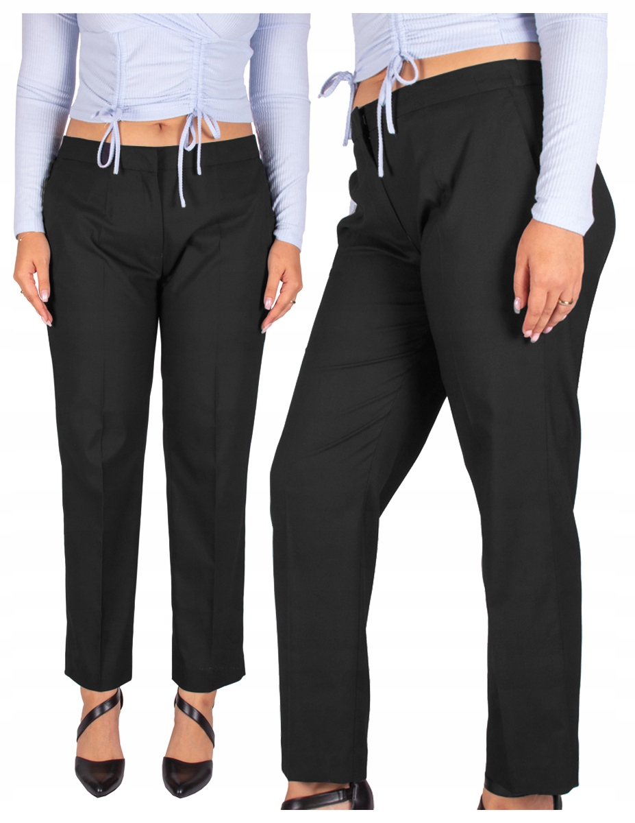 Firi szerokie Spodnie Damskie czarne Wizytowe plus size 52 /29
