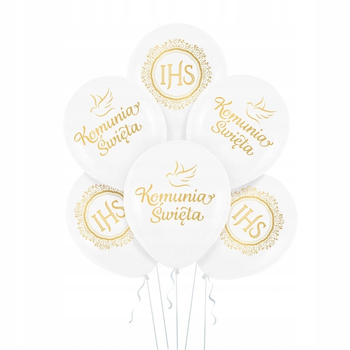 

Balony Komunijne Pierwsza Komunia Ihs Mix 6szt