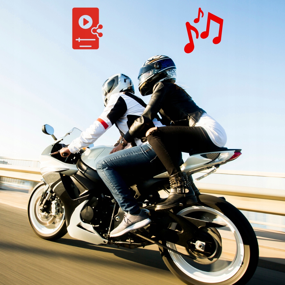 INTERKOM MOTOCYKLOWY BLUETOOTH MAXTO X2 |1000M|POLSKI LEKTOR| MUSIC SHARING Parowanie z interkomem innej marki tak