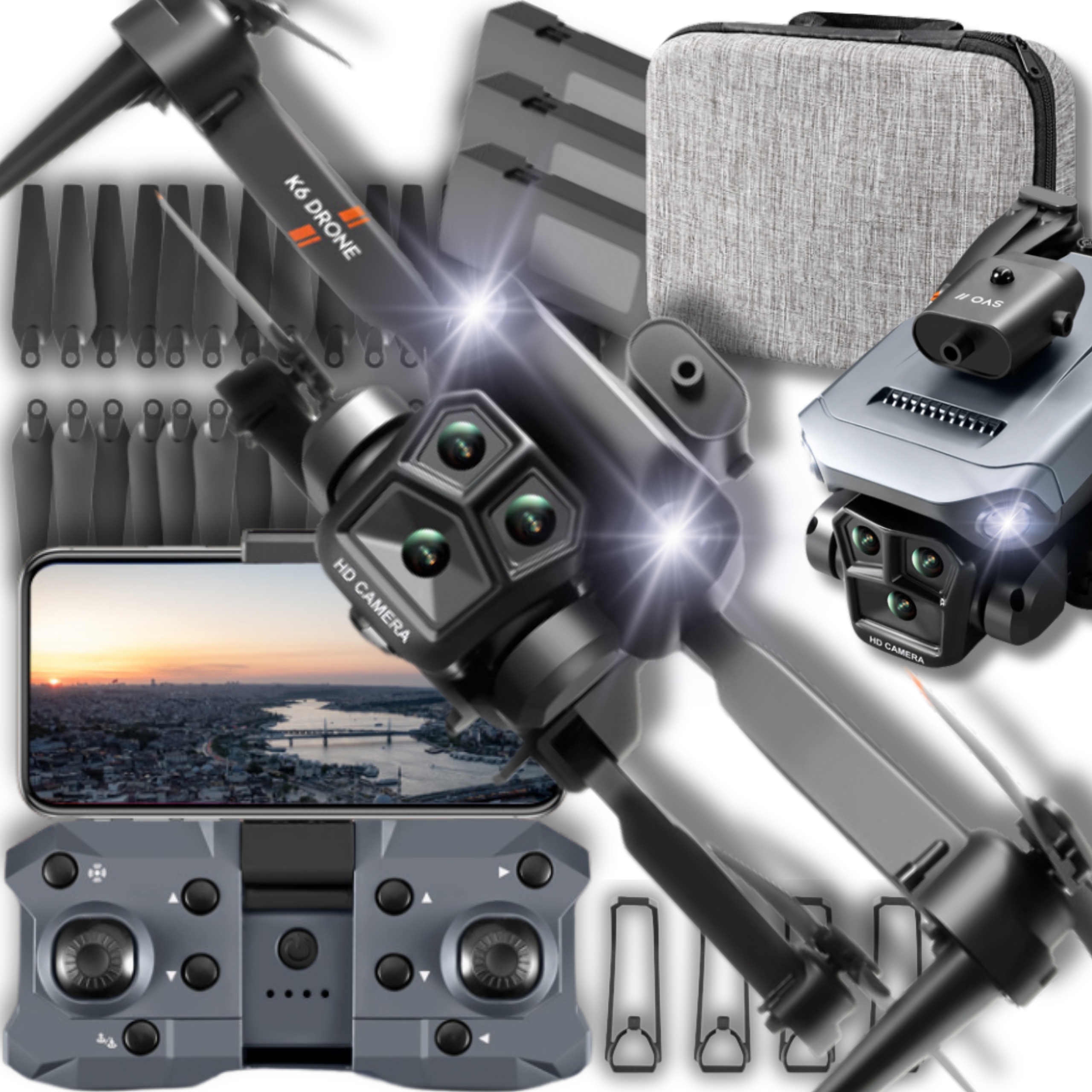 DRON S KAMEROU 4K HRAČKA DRON DIAĽKOVO OVLÁDANÁ VYHÝBANIE SA PREKÁŽKAM ZAWIS 750