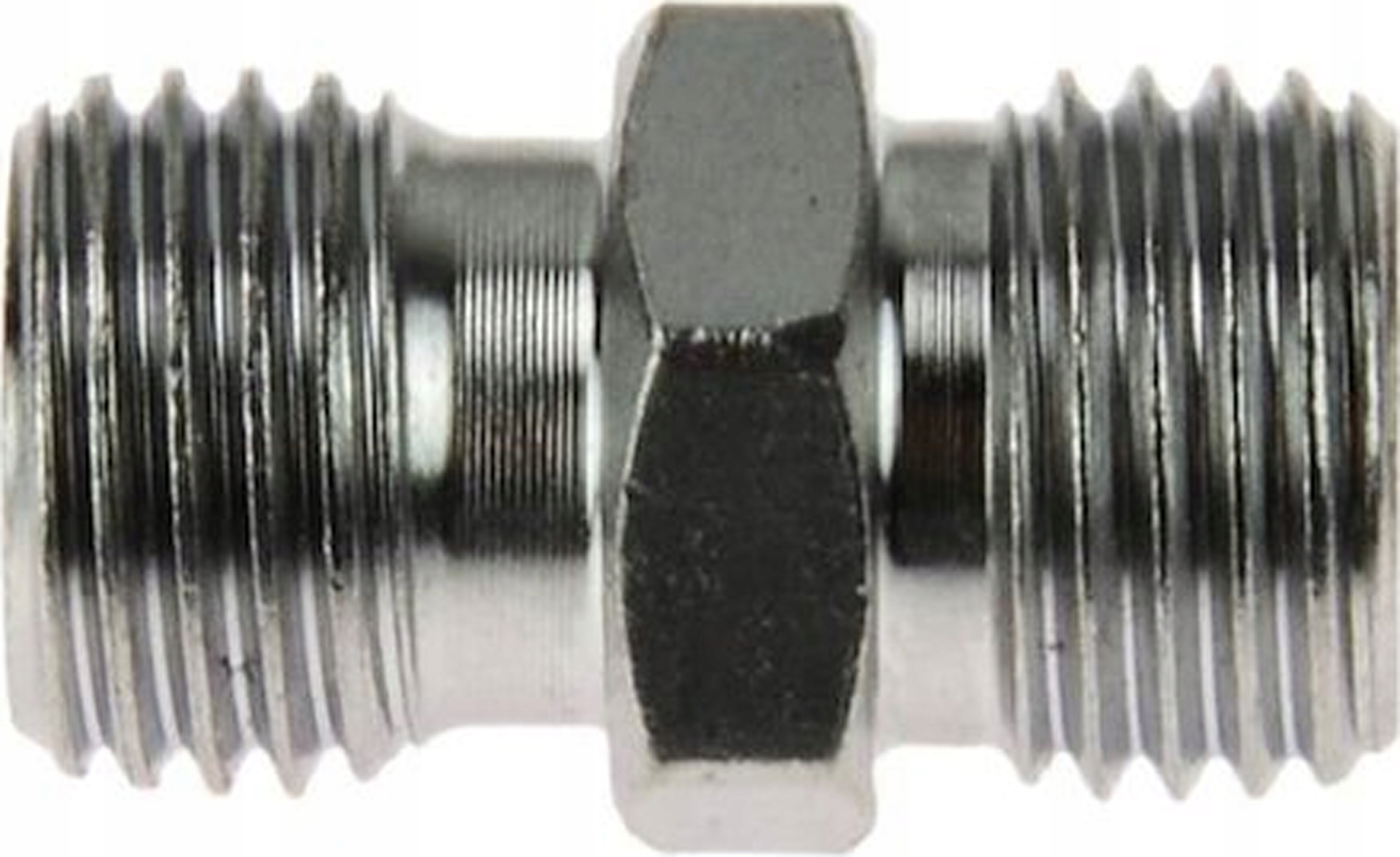 Geko Nypel pneumatyczny łącznik Gz 1/4" mosiądz niklowany G02998