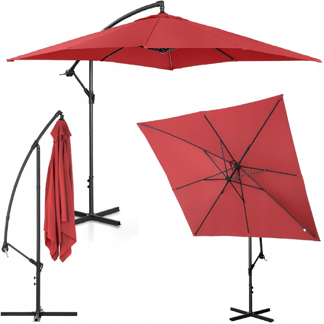Parasol ogrodowy na wysięgniku kwadratowy 250 x 25