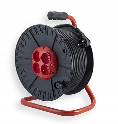 Prodlužovací Kabel bubnový Hard 4 zásuvky 25 mm H05RR-F 3x25 černý