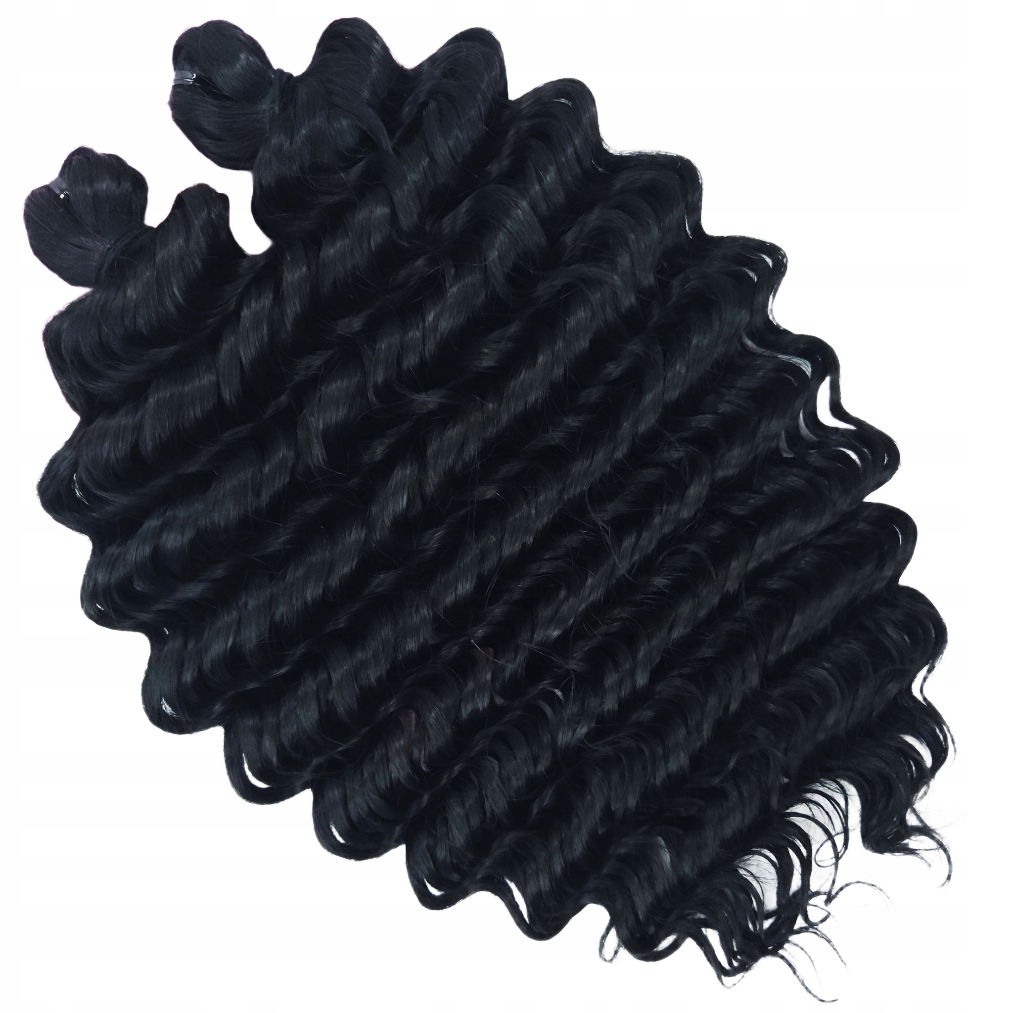 Syntetické vlasy Afroloki Ultra Deep Wave Pro Černé kadeře 35 cm 200 g #1