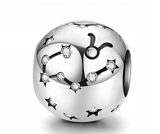 CHARMS ZAWIESZKA beads znak zodiaku BYK S925