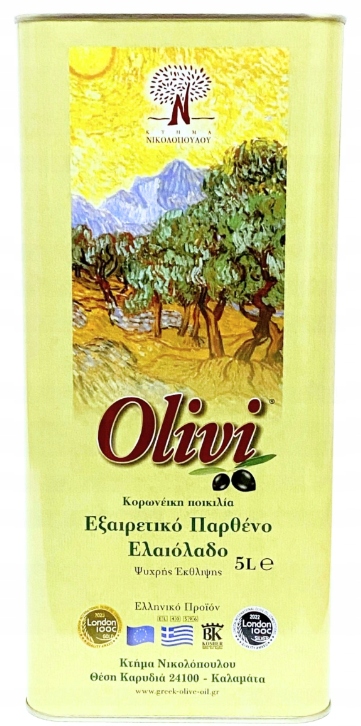 Levně Řecký olivový olej lisovaný za studena 5L Čerstvý early harvest