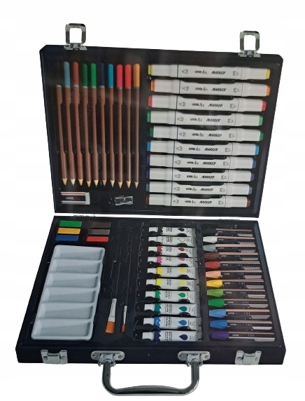 ZESTAW Artystyczny DELUXE LOOZZ Art Walizka 53 el. Markery Kredki Farby Kod producenta ZZ-4/12/D