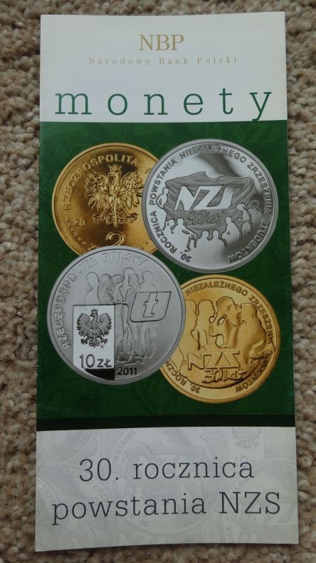 Folder 10 zł 2011 NZS,stan I