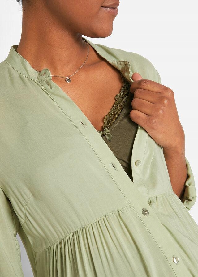 BONPRIX S30 NES ZIELONA TUNIKA CIĄŻOWA _/ 34 Wzór dominujący bez wzoru