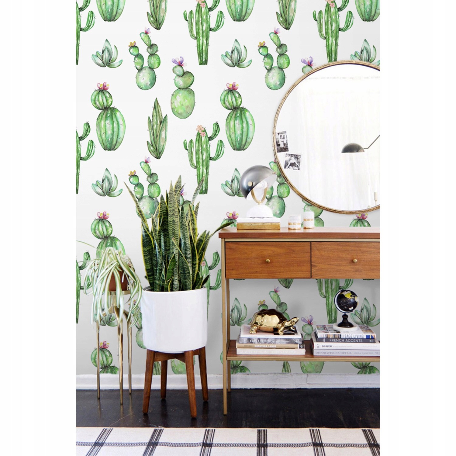 

Fototapeta do sypialni Akwarele kaktusy 290x290 cm