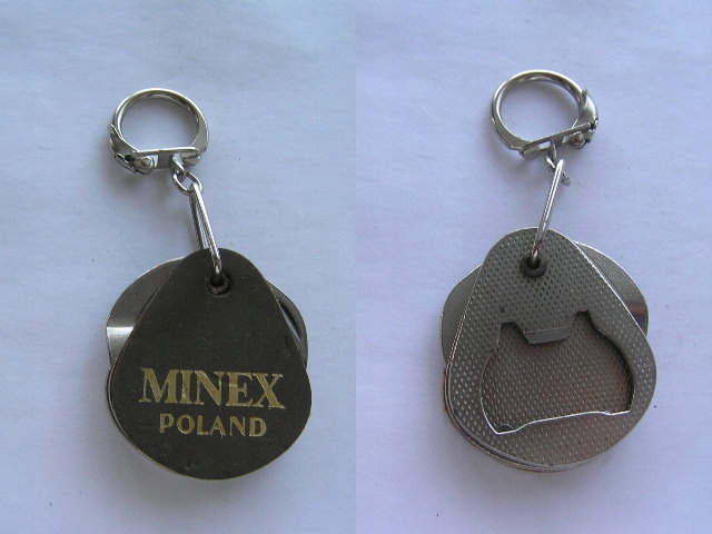 MINEX POLAND - Otwieracz - breloczek PRL reklama