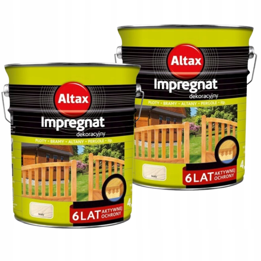 Altax Altaxin Ochranný Impregnát Na Dřevo 9 L Bílý Sada 2X4,5 L