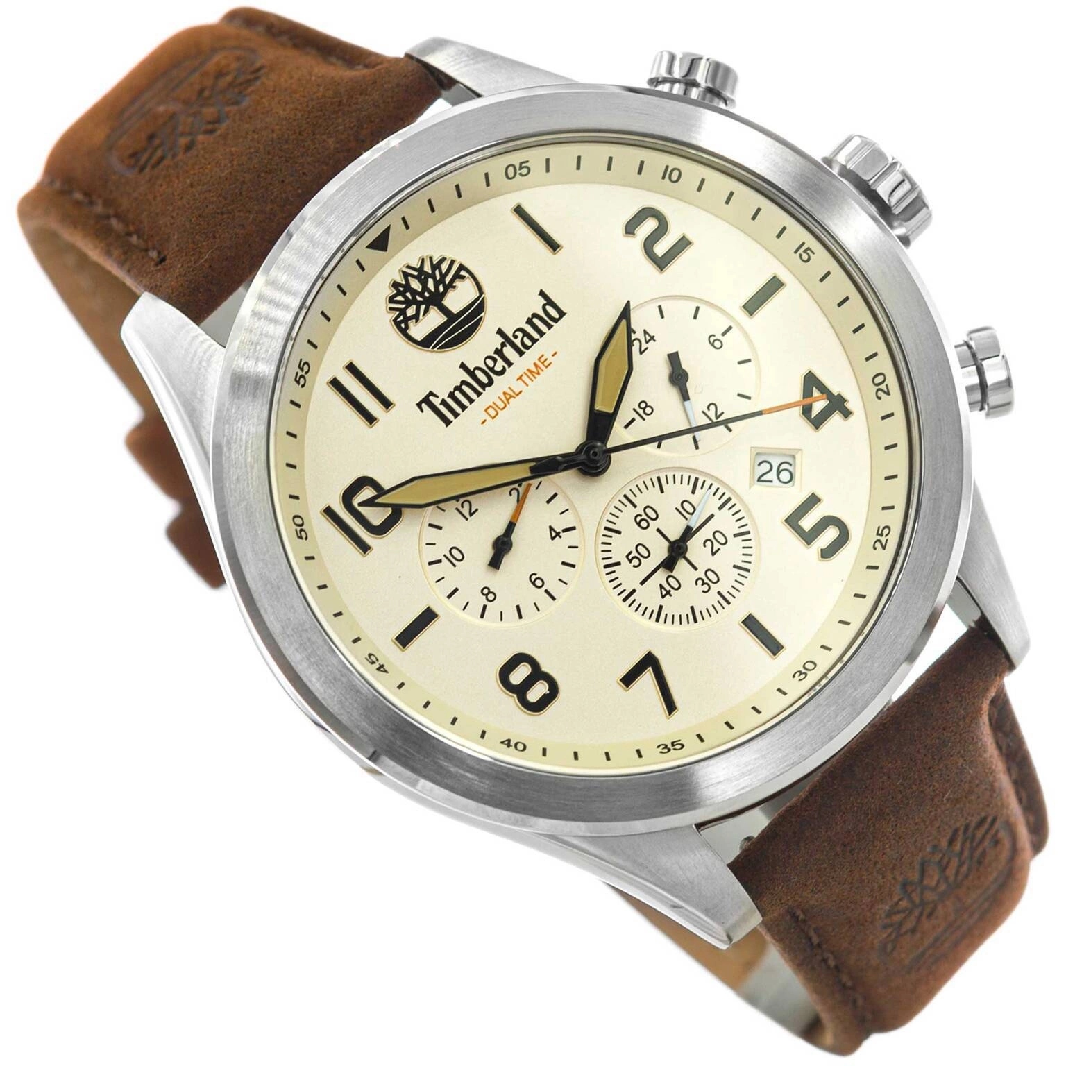 Pánské Hodinky Timberland TDWGF0009703 Ashmont Hnědé Na Řemínku Datumovka