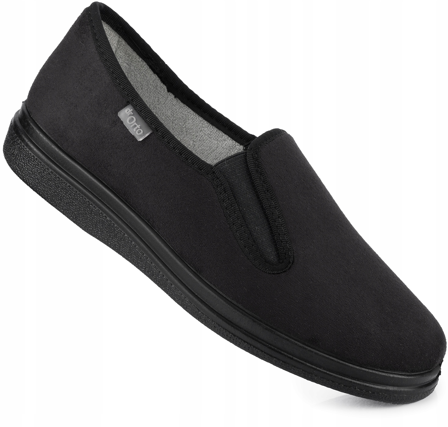 Dr Orto Męskie Buty Ortopedyczne Zdrowotne Czarne Wsuwane Szerokie r. 46