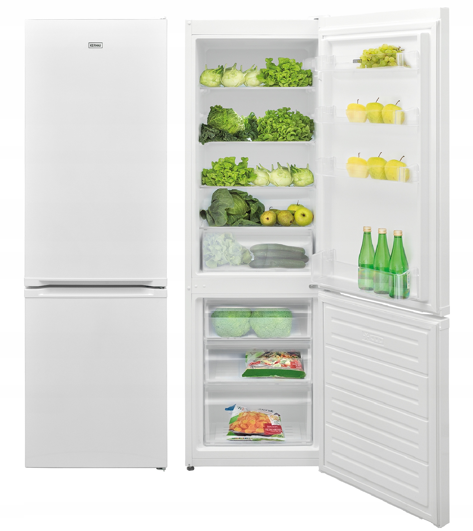 

Lodówka Kernau Kfrc 17153.1 W biała 268l 54cm Led