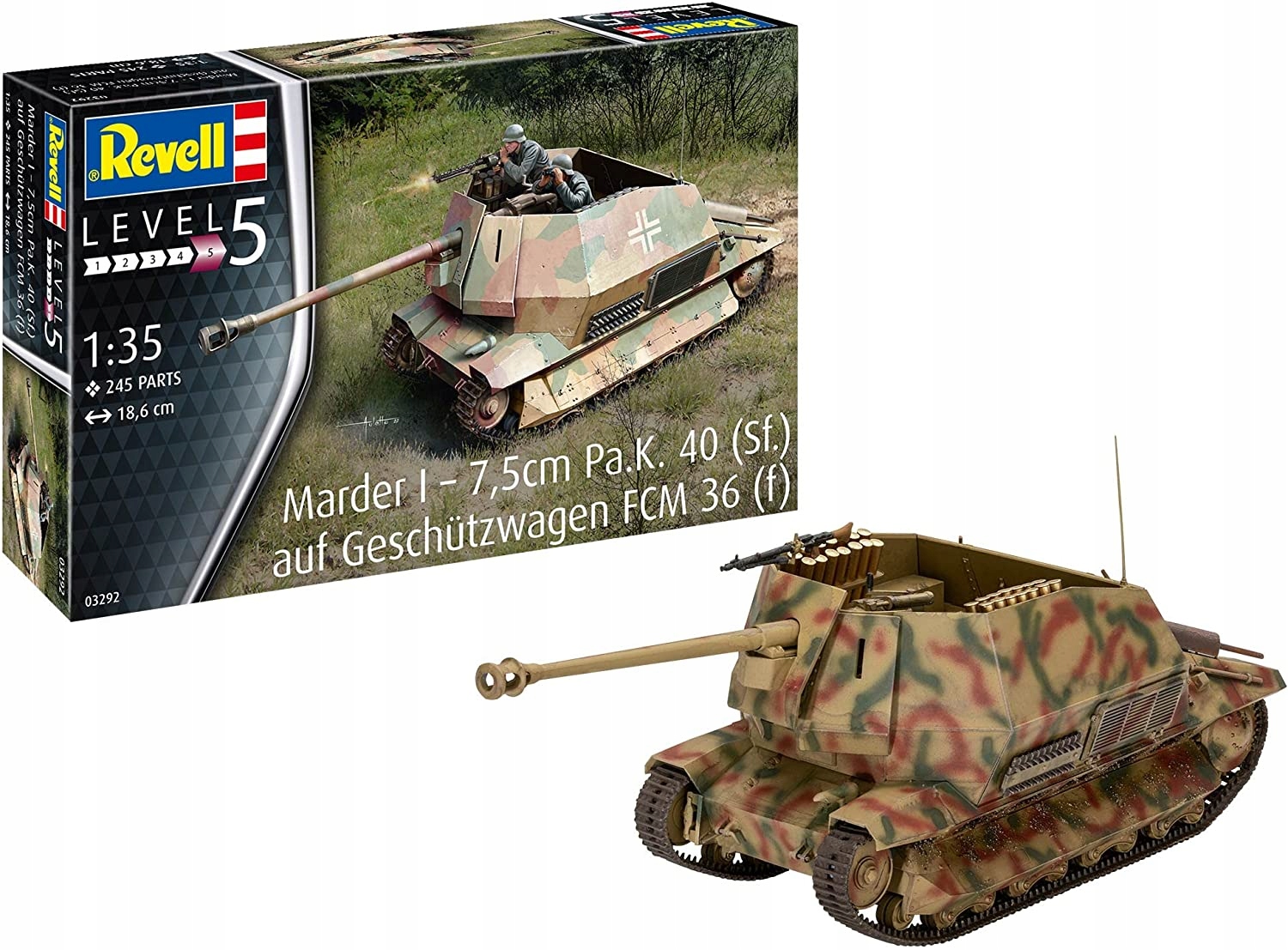 Revell Modelářská sada Marder I on Fcm 36 Base