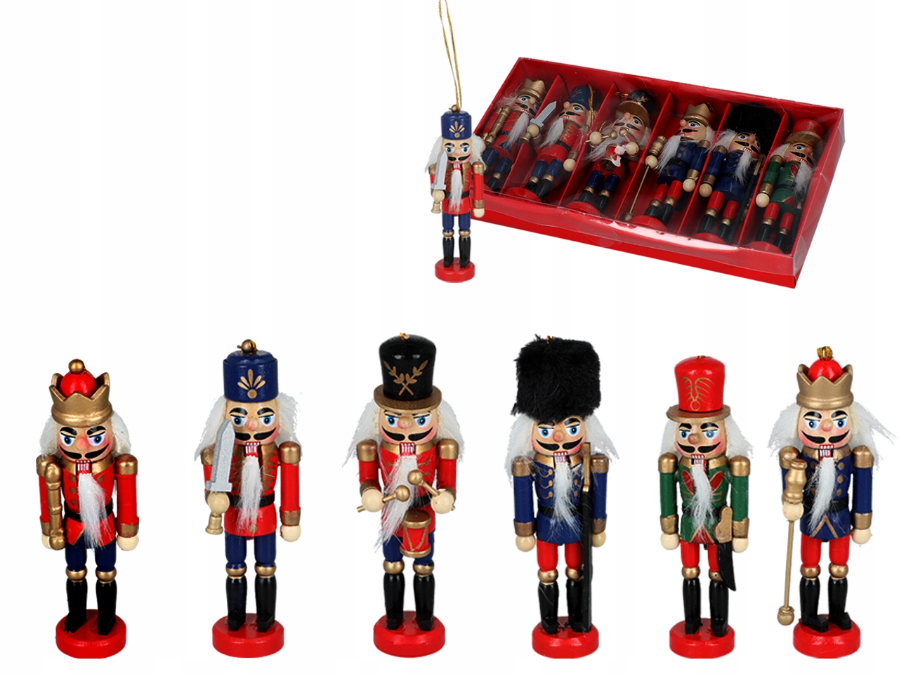 Sada 6 Ozdob Na Vánoční Stromeček Olověný Voják Přívěsek Na Vánoční Stromeček