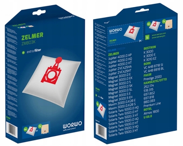 Worki ZMB03K do Zelmer Jupiter Magnat Solaris Producent Worwo