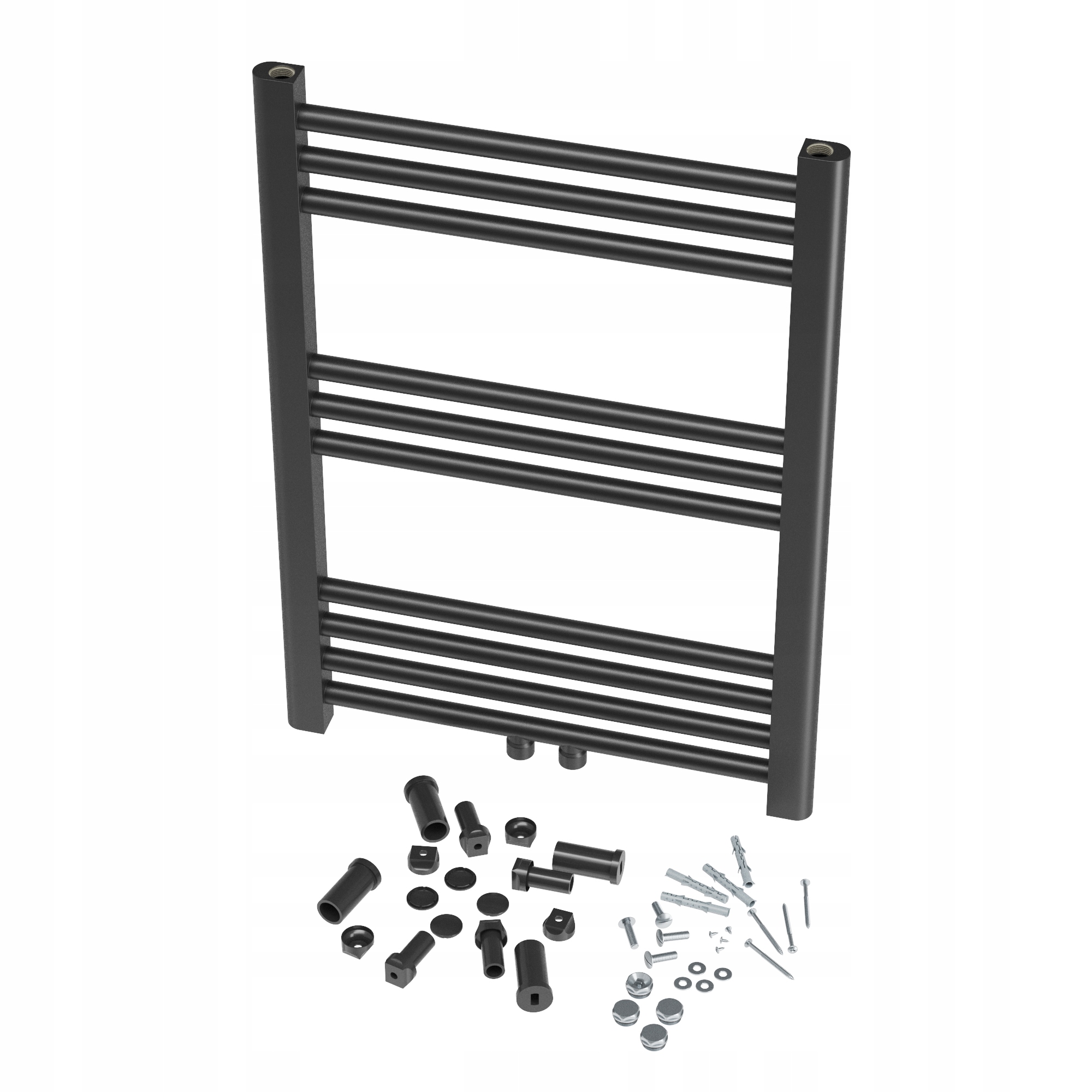 Kúpeľňový Ohrievač Kaloryfer Moderný Čierny Rebrík Raven 70x50 cm
