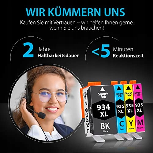 SMART INK Zestaw Wkładów do Drukarki HP 934XL 935XL Wysoka Wydajność — miniatura 3