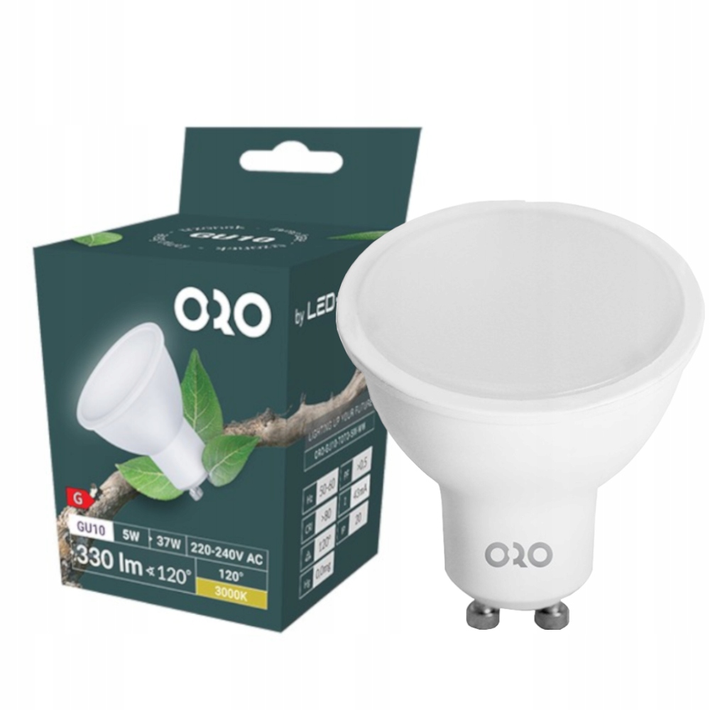 

Żarówka Led GU10 5W 330lm barwa ciepła 3000K