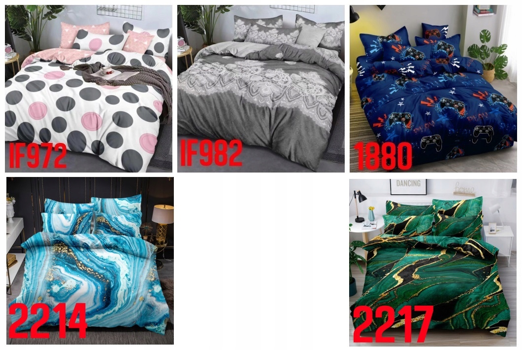 KOMPLET POŚCIELI 200x220 ELEGANCKA POŚCIEL 3D Wymiary kołdry 200x220cm