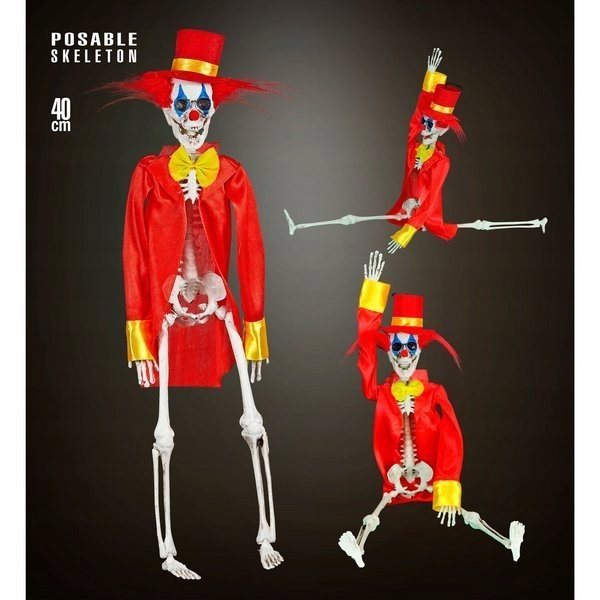 DEKORACJA SZKIELET KLAUNA KLAUN 40 CM HALLOWEEN Wysokość produktu 40 cm