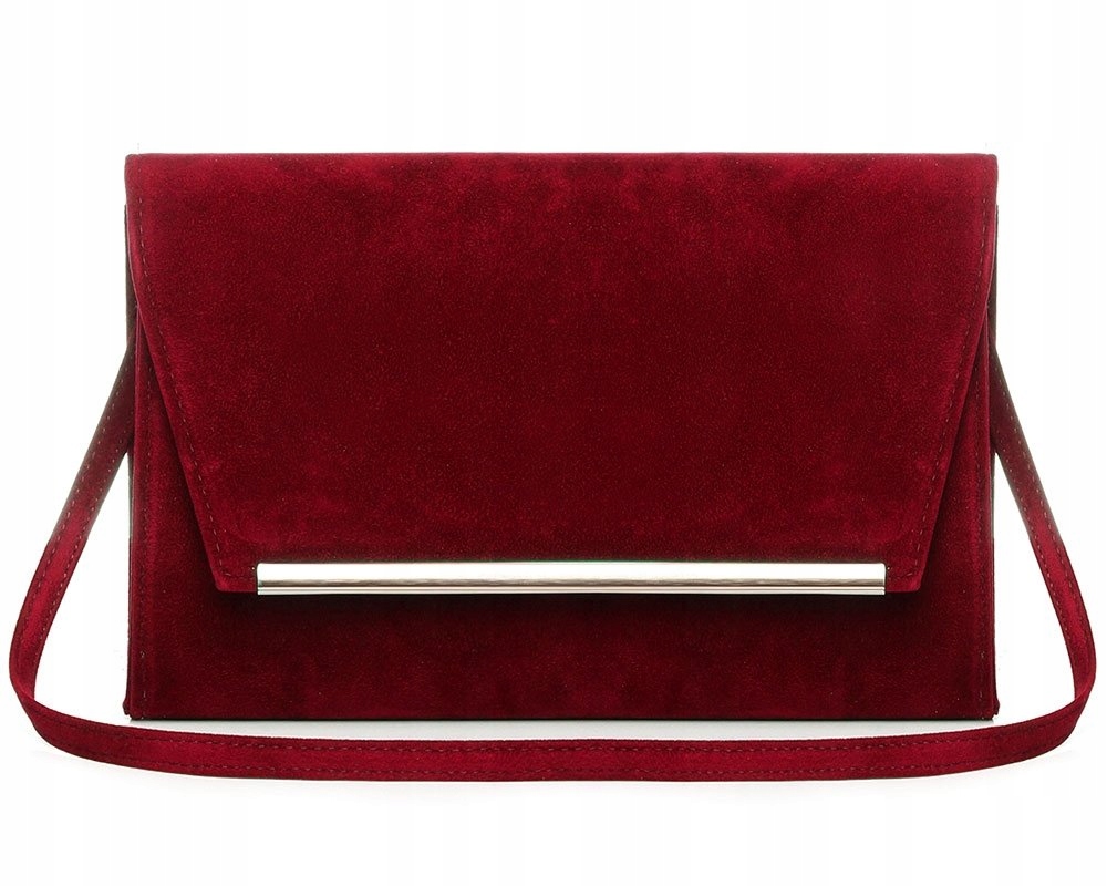 BORDOWA KOPERTÓWKA TOREBKA WIZYTOWA M10 ZAMSZ Marka Solome