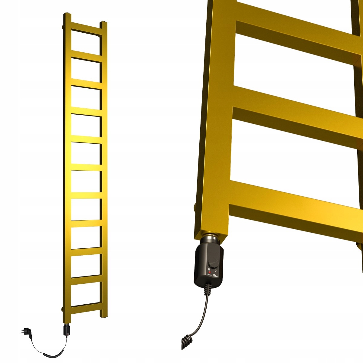 Elektrický Koupelnový Radiátor e-LAD 1650/250 Zlatý Topné Těleso 600 W