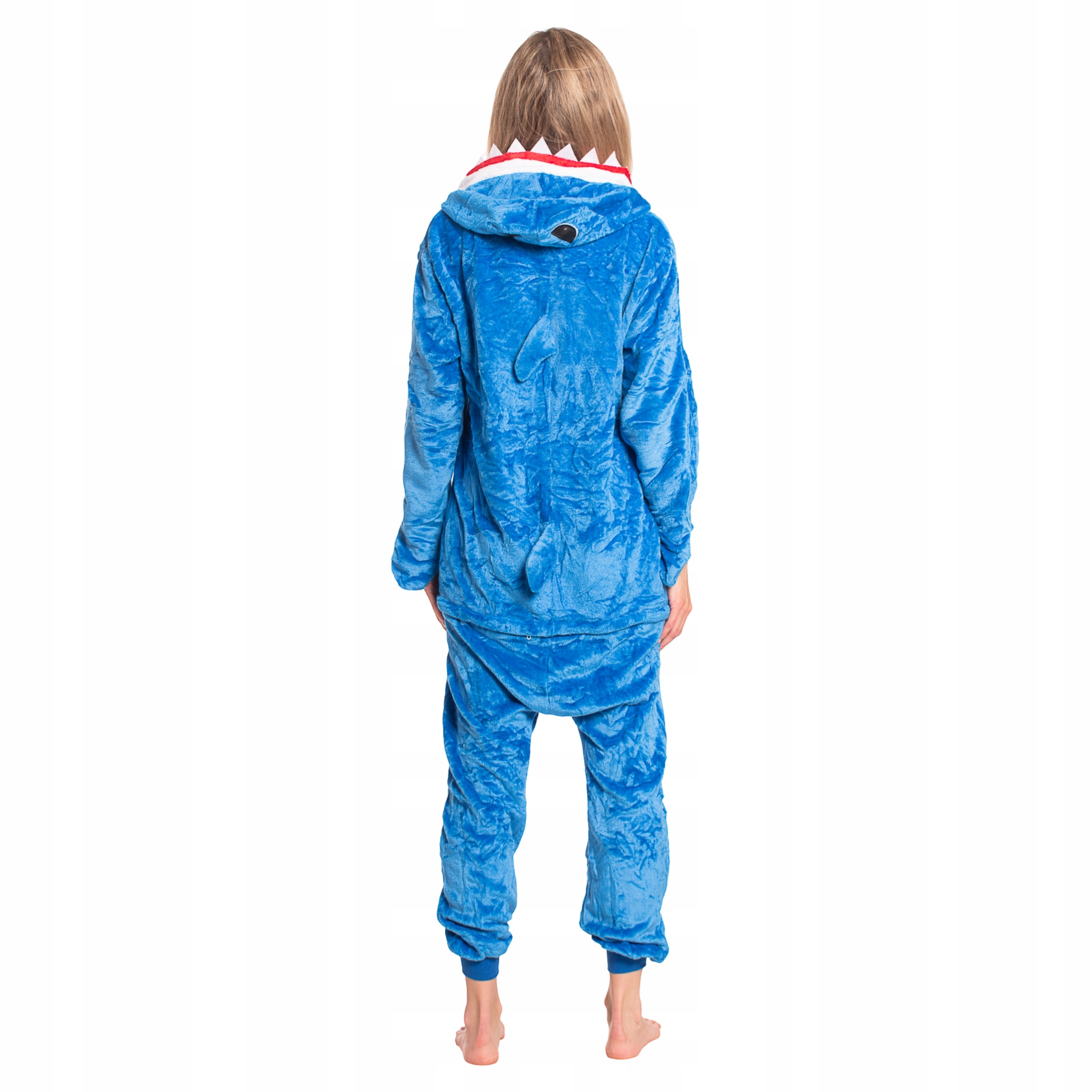 Dámské pyžamo kombinéza Kigurumi Onesie Kostým Modrý Žralok 145-155 S