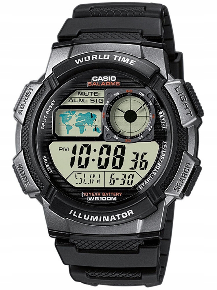 Pánské Hodinky Casio AE-1000W 1BVDF World Time Box Gravírování