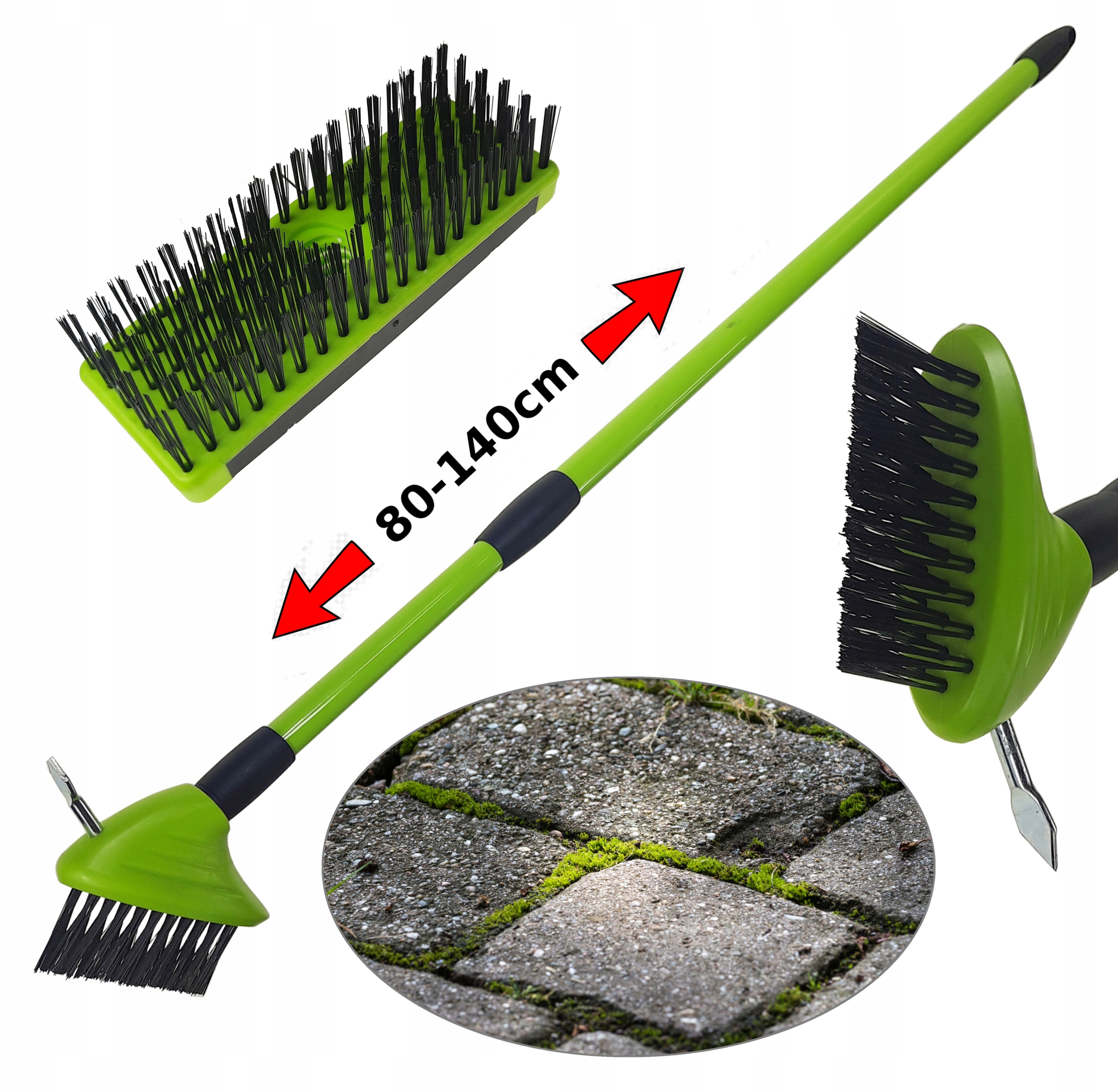 

Zestaw do kostki brukowej szczotka+miotła teleskop