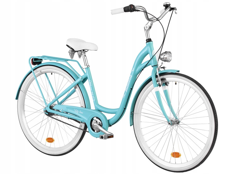 Rower miejski Indiana Moena 7 Biegów 28 cali damski Lazurowy