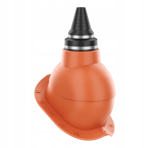 Anténní přechod, těsný přechod na plechovou střešní krytinu Ceglasty 8004