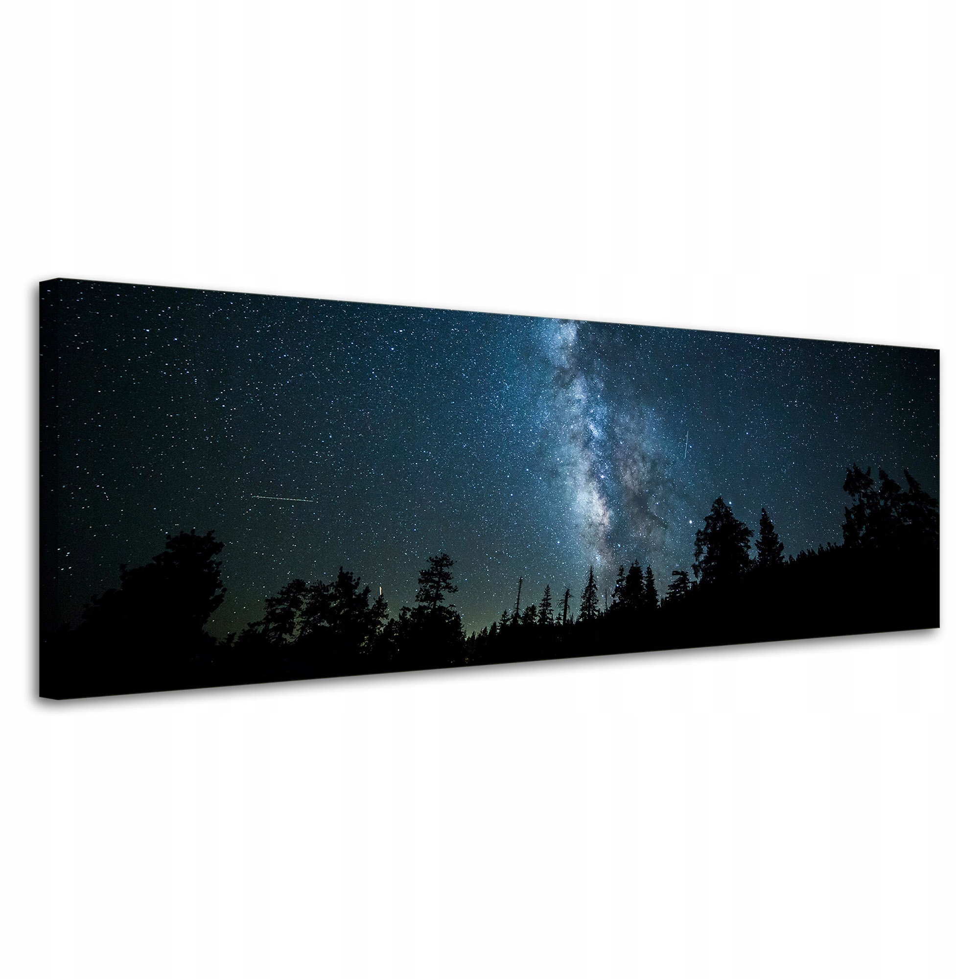 Obraz na plátně Vesmír Noc Les Mlhovina nebe Astronomie 120x40