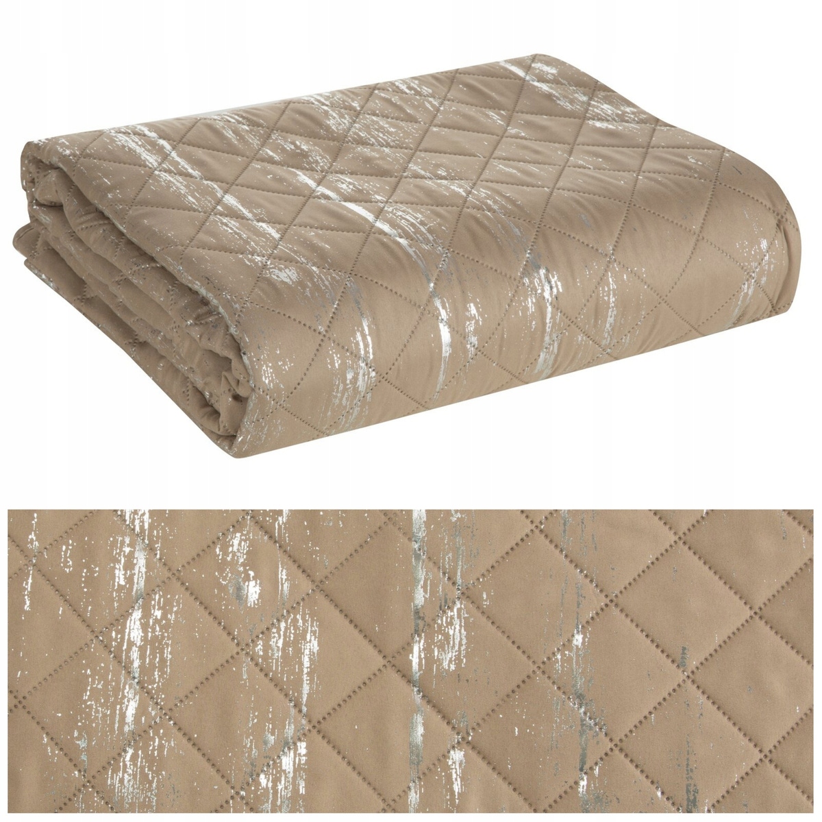 Přehoz 220x240 Pikovaný na postel dekorativní stylový s potiskem BLINK/1