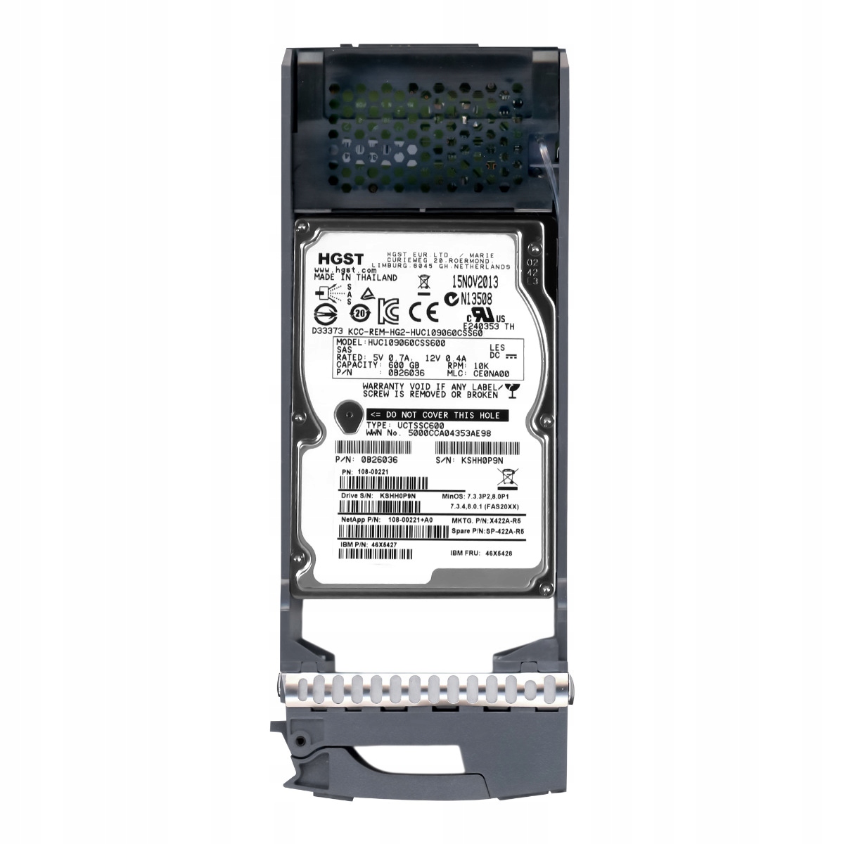 NetApp 108-00221 46X5428 600GB 10K 64MB SAS-2 2.5'