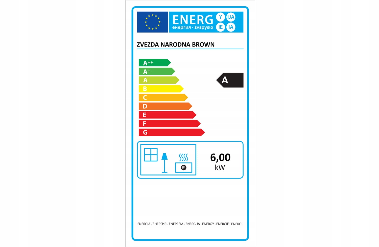 Piec koza kuchenka kuchnia węglowa westfalka Brown Zakres klas efektywności energetycznej brak klasy energetycznej