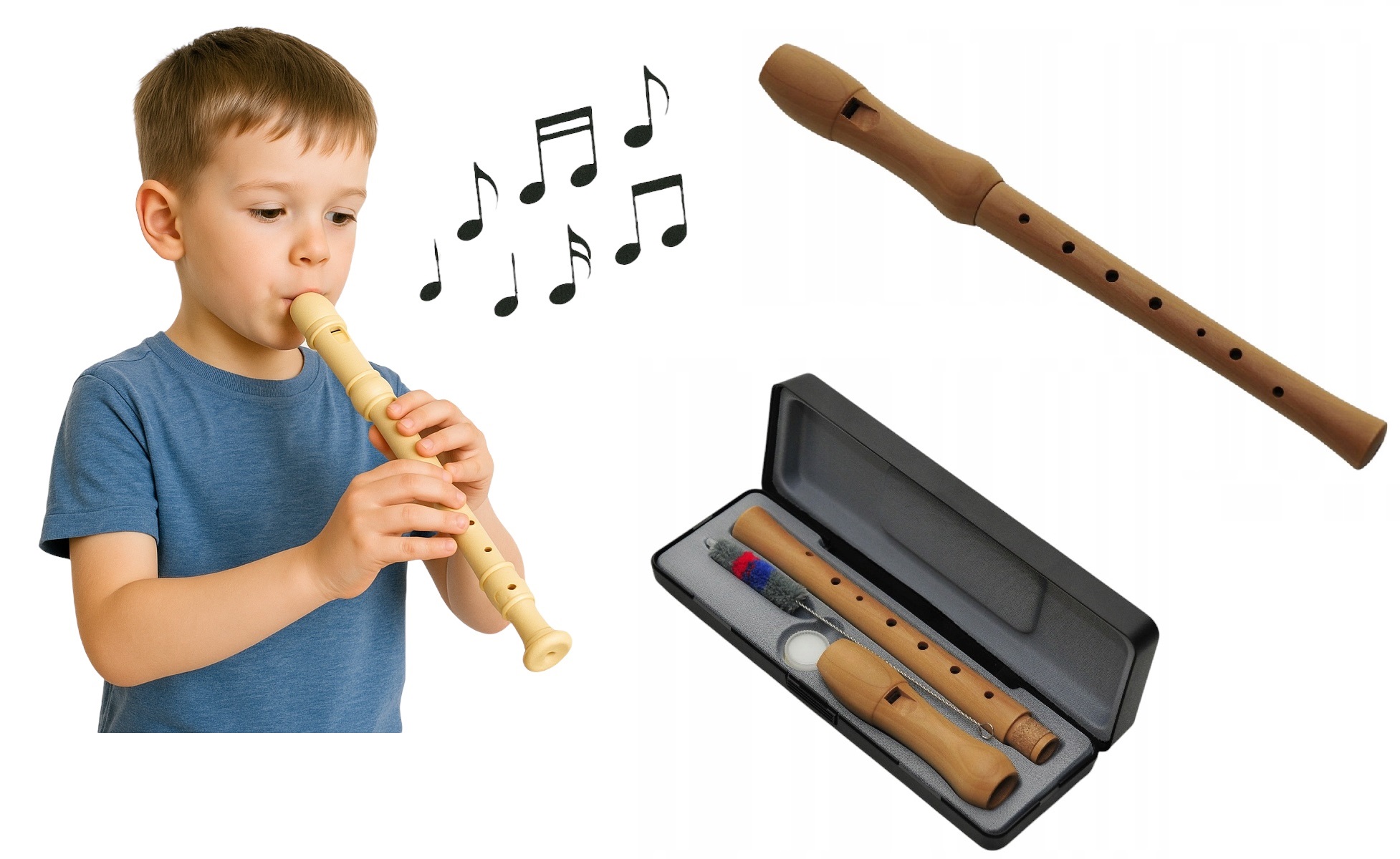 FLET DREWNIANY METRO PROSTY SOPRANOWY - WYCIOR / SMAR / IDEALNY DO SZKOŁY