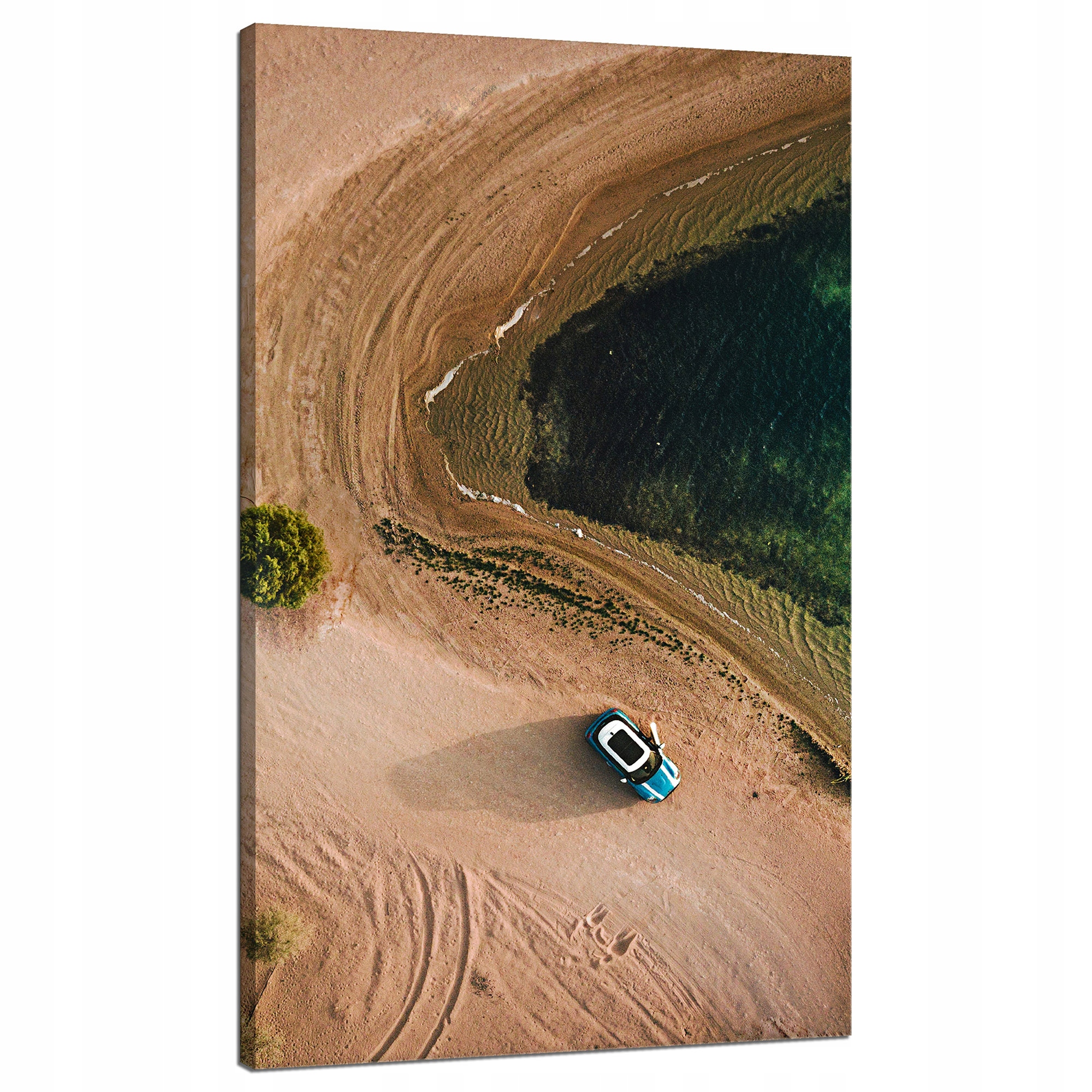 Obraz na plátně Auto Písek Stromy Voda Léto 70x120