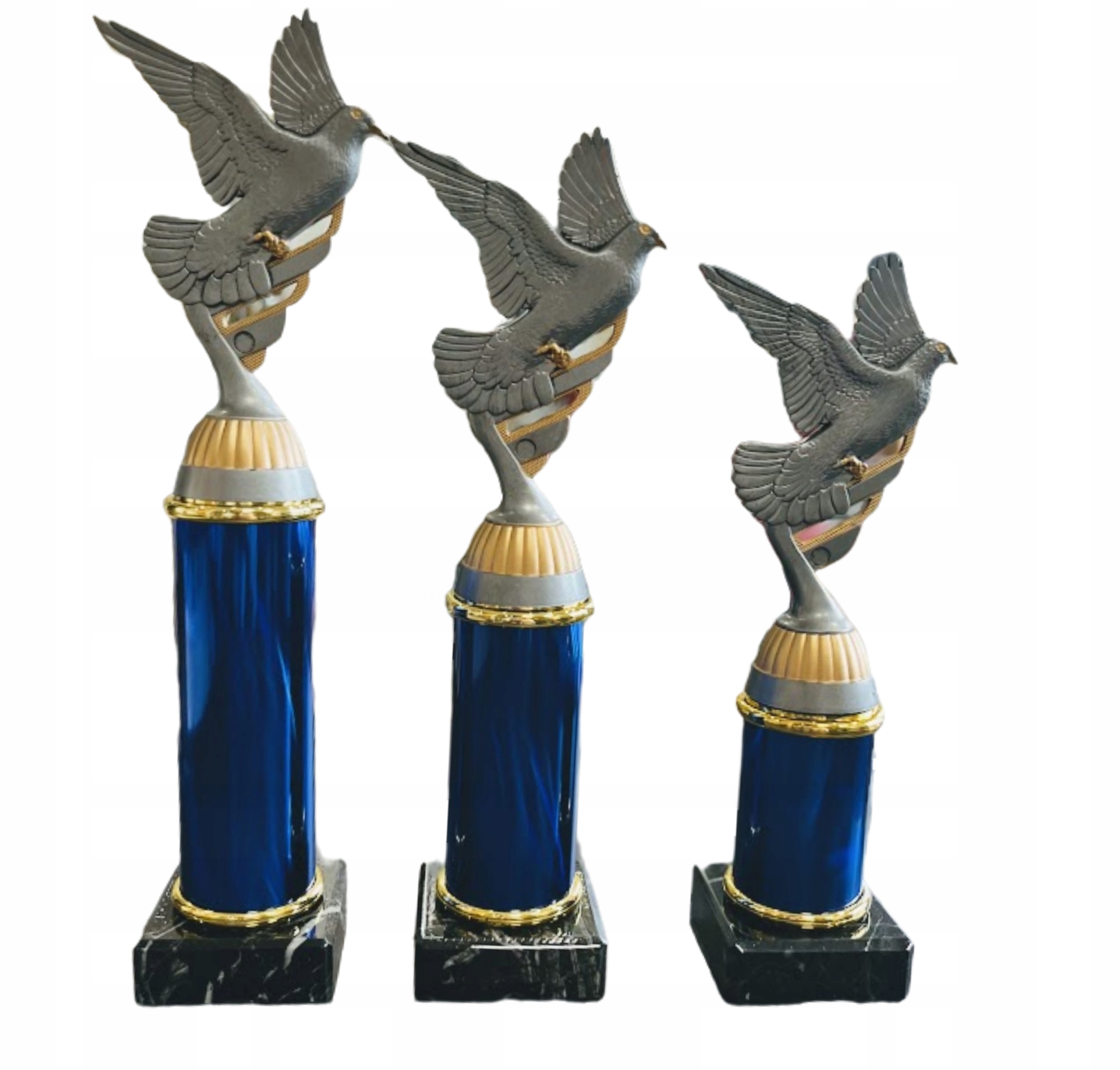 Sada pohárů s holubem v letu předek 28, 26, 23 cm popis