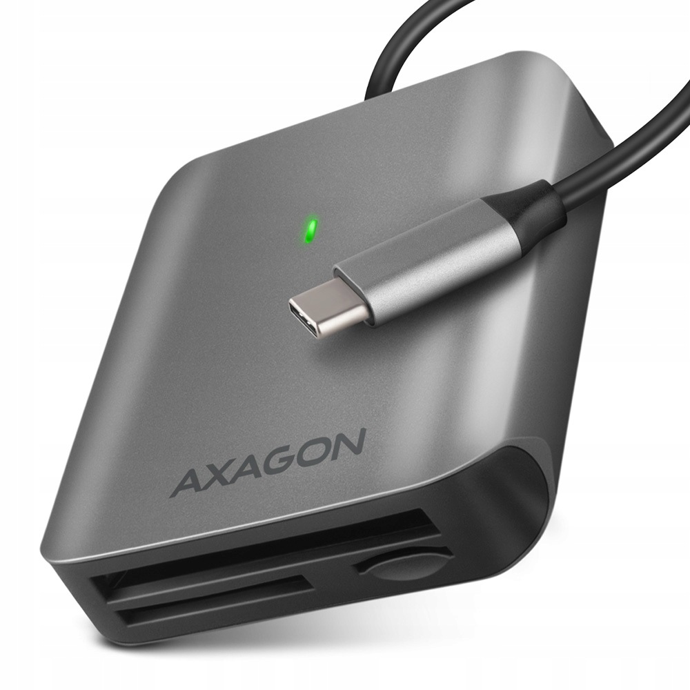 Axagon Aluminum high-speed Usb-c 3.2 Gen 1 memory card reader, 3 slots Cr