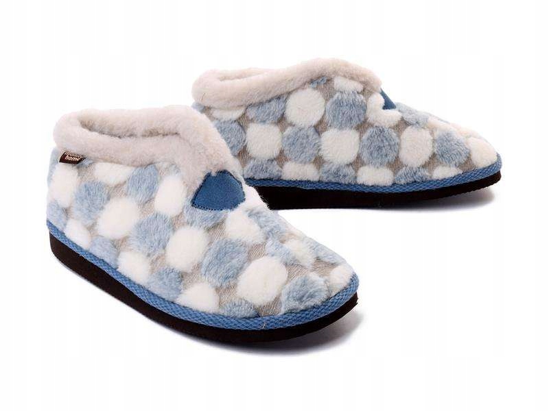 Kapcie damskie Manitu 340049-55 hellblau r40