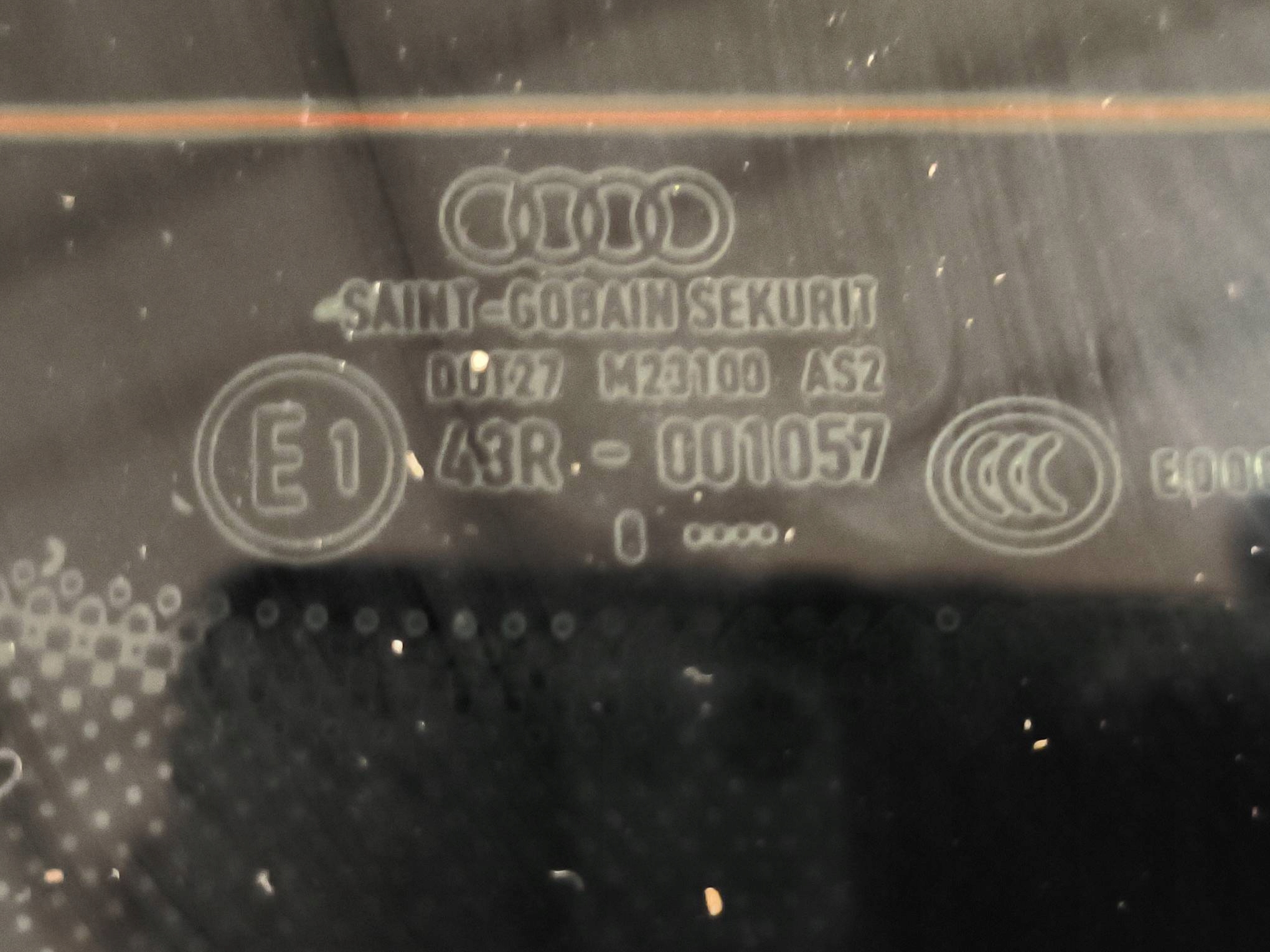 window rear part AUDI A4 B8 sedan