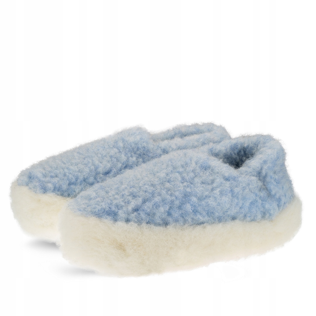 

Pantofle 100% Wełniane Niskie Z Piętą, Merynos, 42