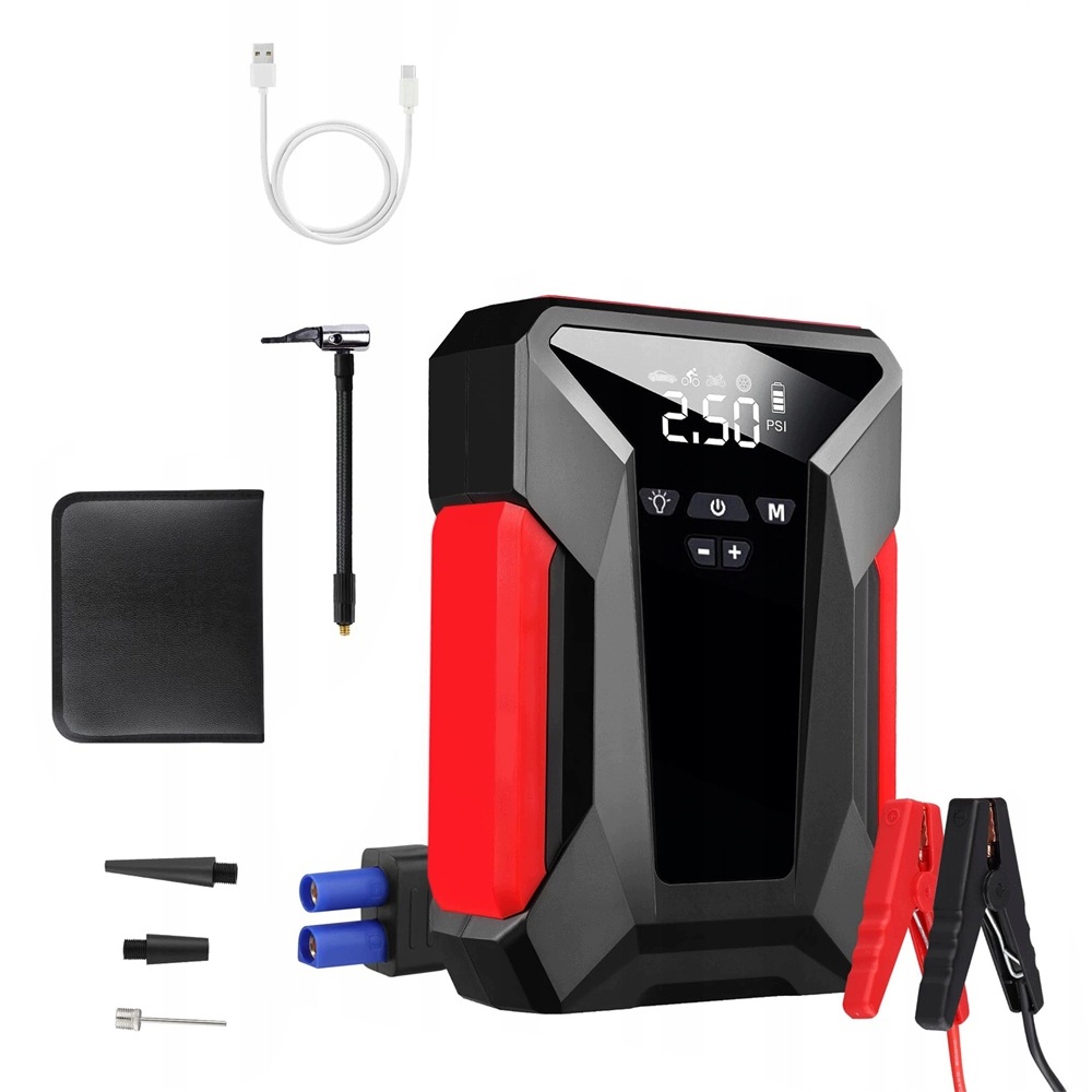 Booster Štartér Jump Starter Kompresor Powerbank Pumpa 600A