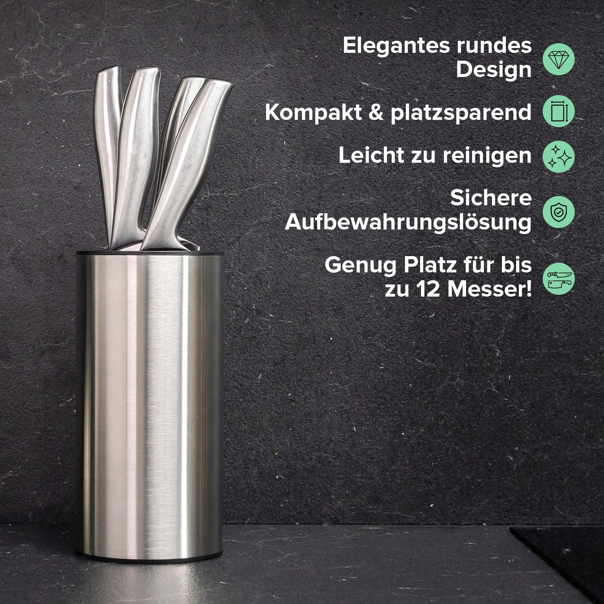 Coninx Blok Ze Stali Nierdzewnej Stojak Na Noże — miniatura 2