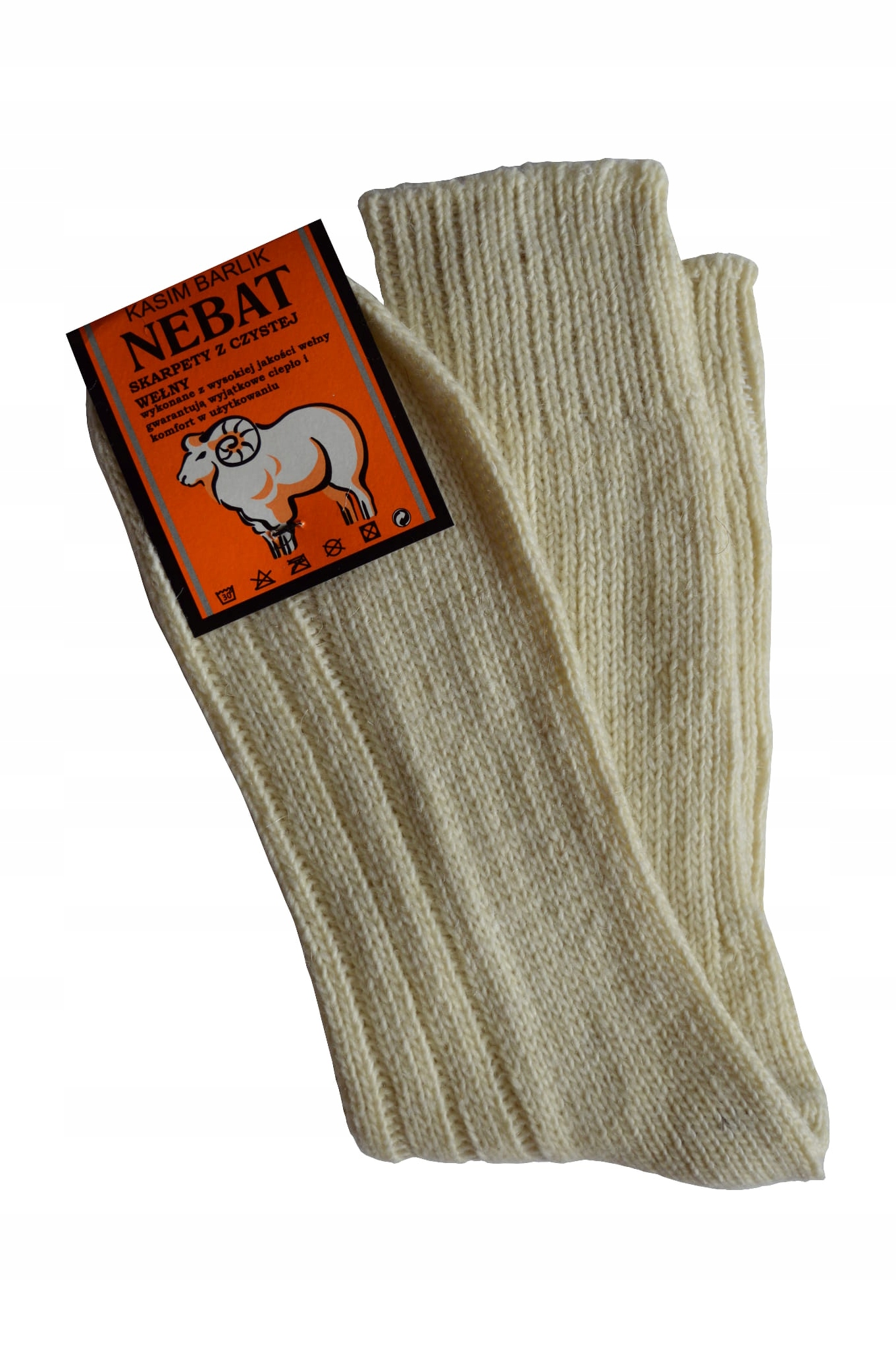 

Grube wełniane 99% skarpety Nebat beżowe r 35-38